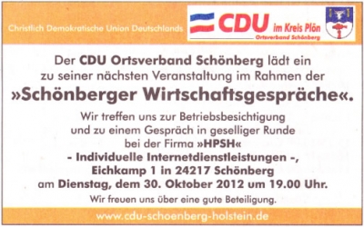 CDU-Wirtschaftsgespräch 2012